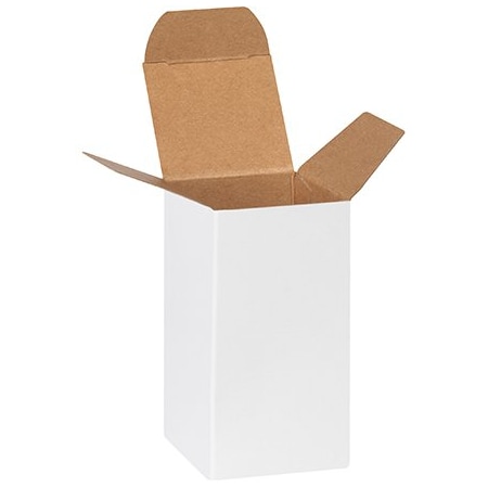 Bsc Preferred 2 x 2 x 4'' White Reverse Tuck Folding Cartons, 1000PK BUY00021074